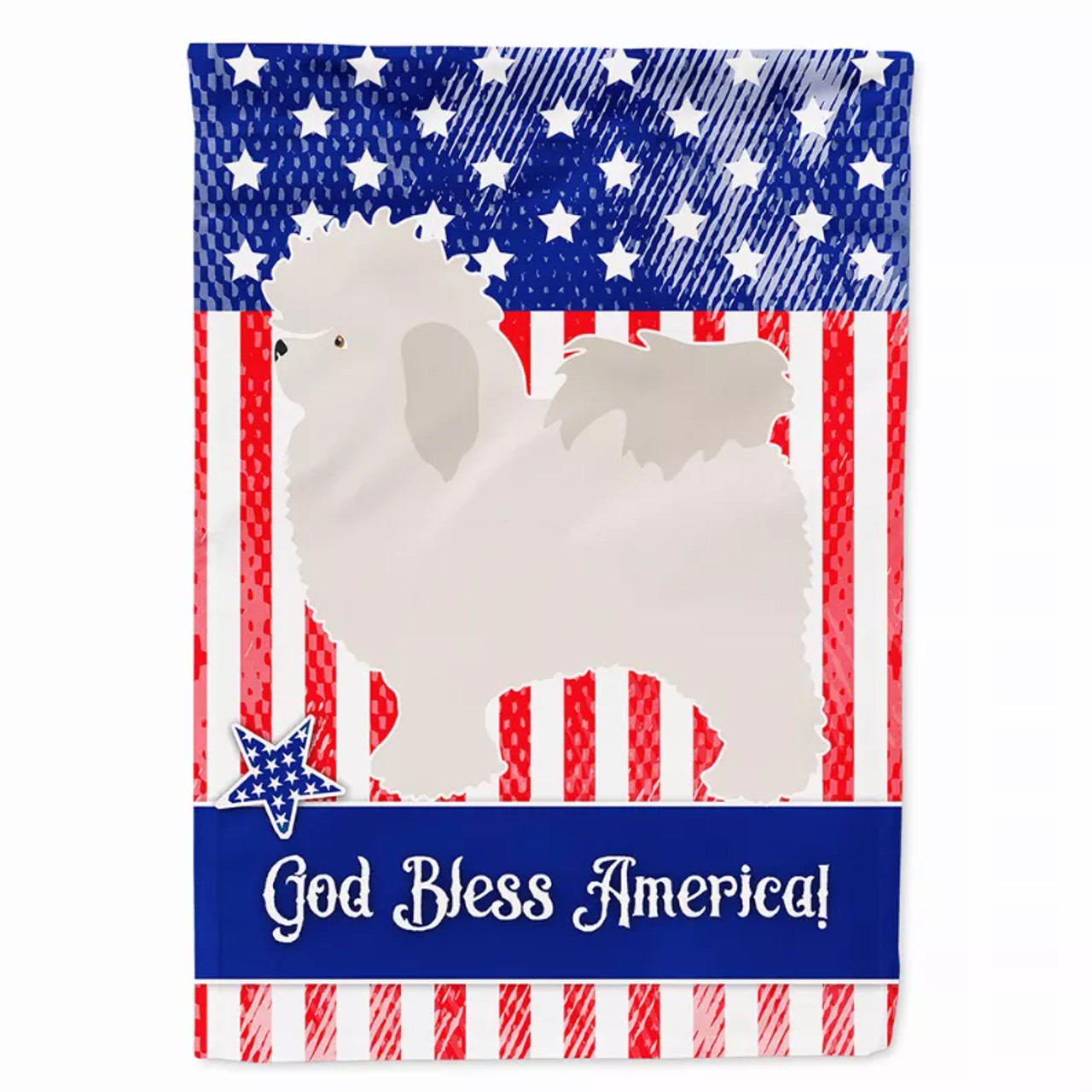 Dog Print American Flag Garden Size - S000213B001695P097110V000