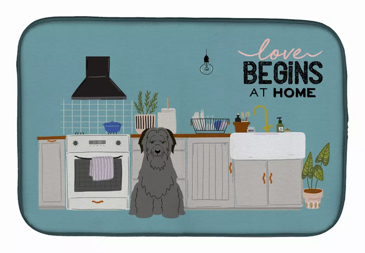 Dog Kitchen Scene Dish Drying Mat - S000213B001695P020173V016