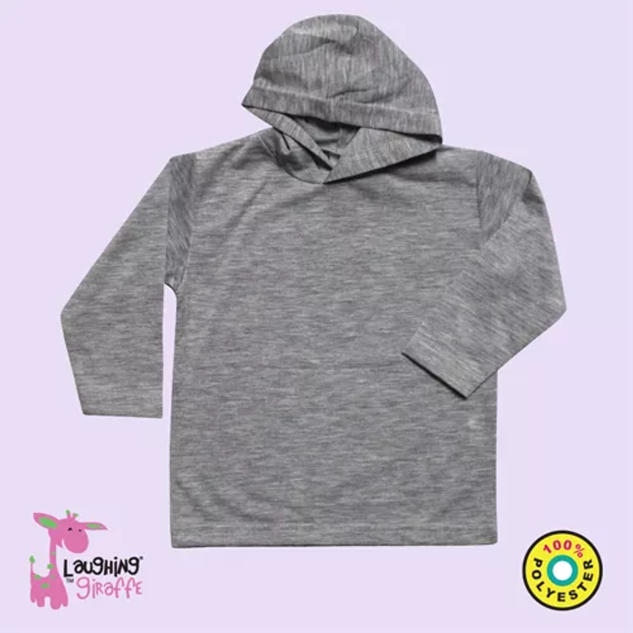 Long Sleeve Baby Pullover Hoodie Tee - LG8508HHeatherGray12-18M