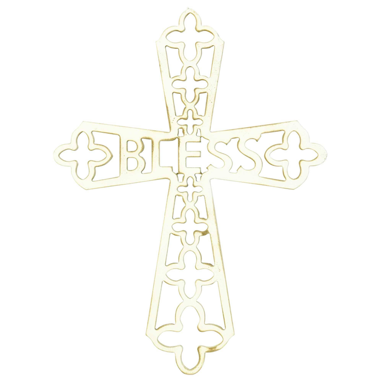 Wall Cross Bless Wood