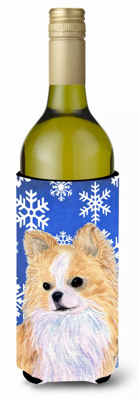 Christmas Dog Art Wine Bottle Hugger - S000213B001695P020974V019
