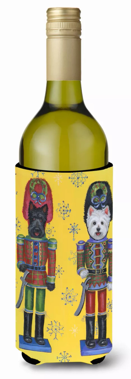 Christmas Dog Art Wine Bottle Hugger - S000213B001695P020974V005