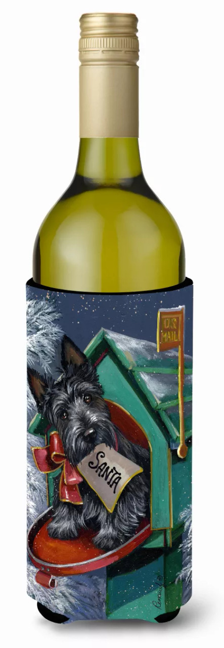 Christmas Dog Art Wine Bottle Hugger - S000213B001695P020974V006
