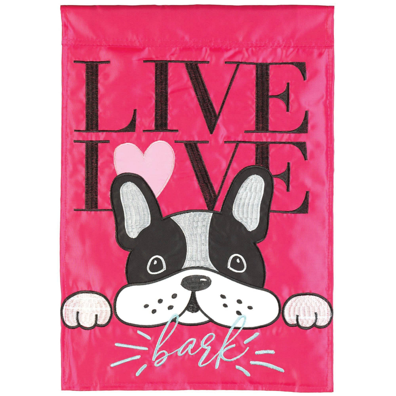 Flag Live Love Bark Polyester