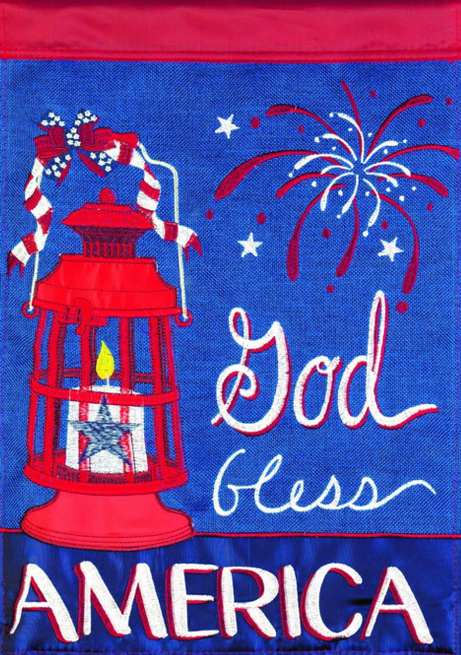 Flag God Bless America Lantern