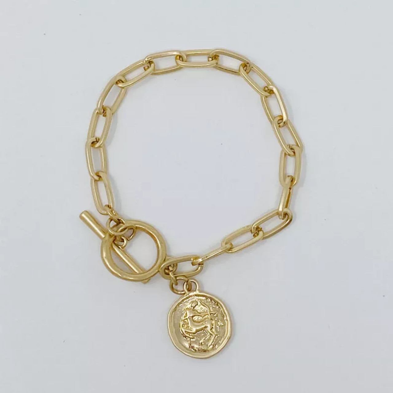 Zodiac Charm Chain Bracelet - 488-6-2021-QBA044-Sagittarius