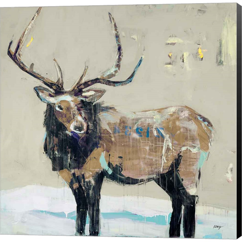 Winter Elk Neutral by Kellie Day, Canvas Art - C1075107-0120000-8CAAAMA