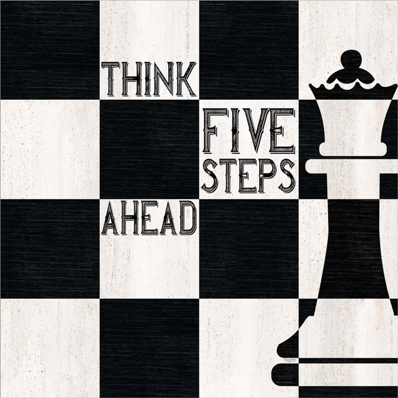 Chessboard Sentiment II-Five Steps by Tara Reed, Canvas Art