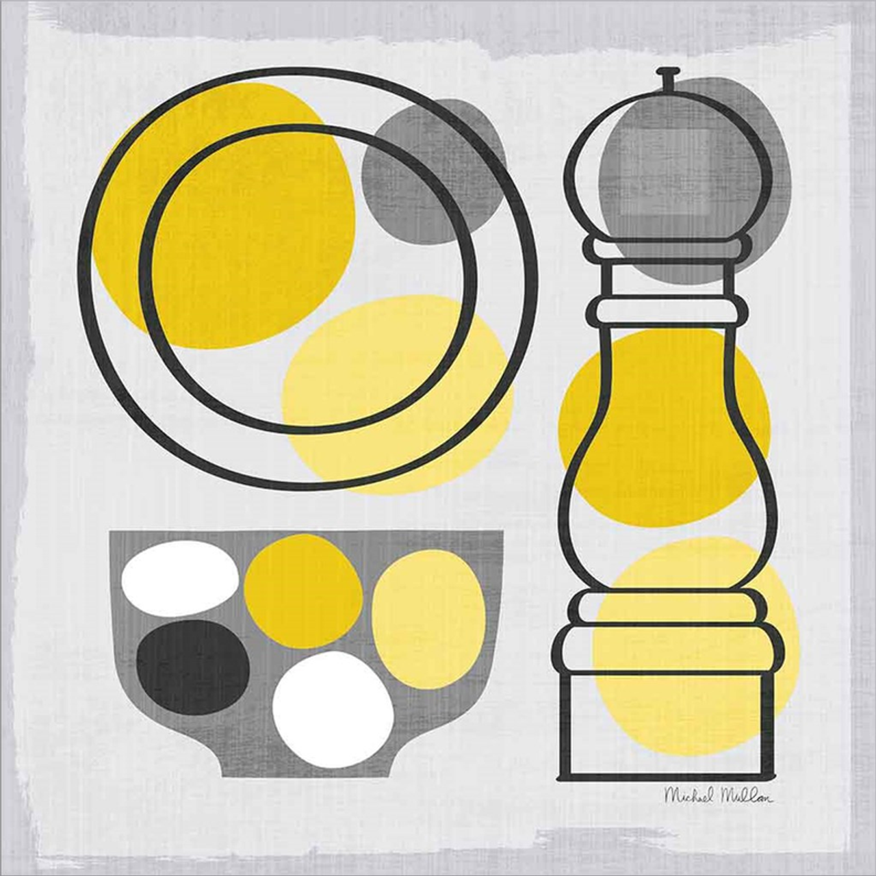 Modern Kitchen Square II Yellow by Michael Mullan, Canvas Art - C1084634-0240000-ACCQAMA