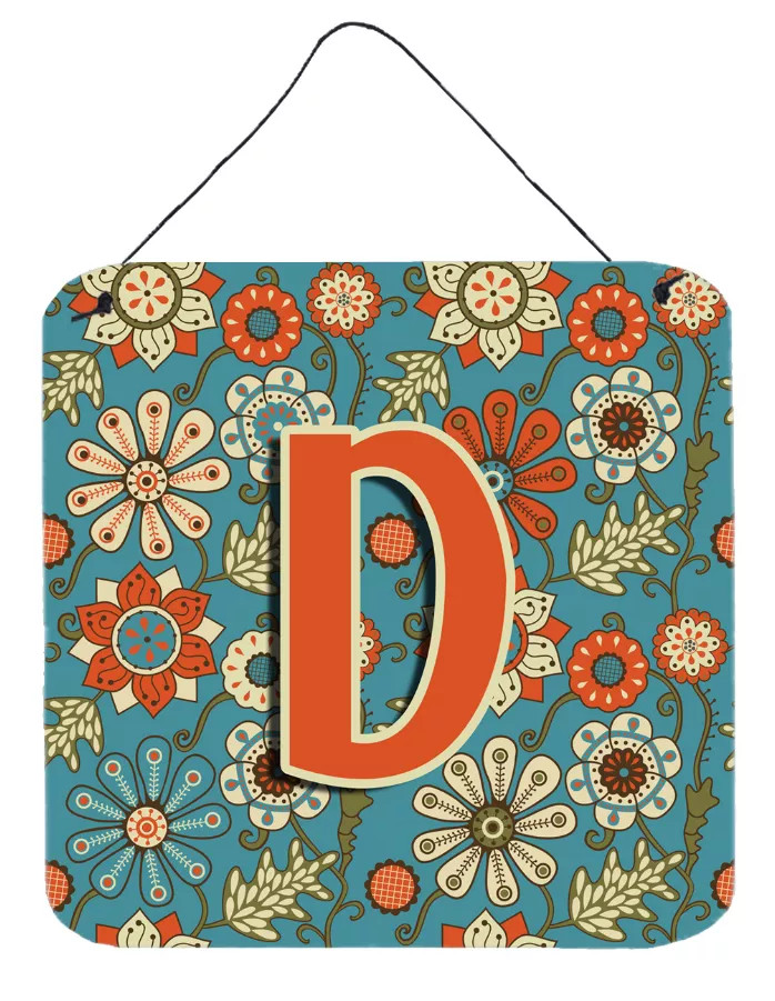 Flowers Initial Wall or Door Hanging Prints - S000213B001695P048570V000