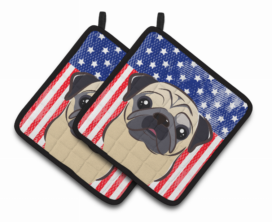 American Flag and Dog on Oven Mitt - S000213B001695P069323V024