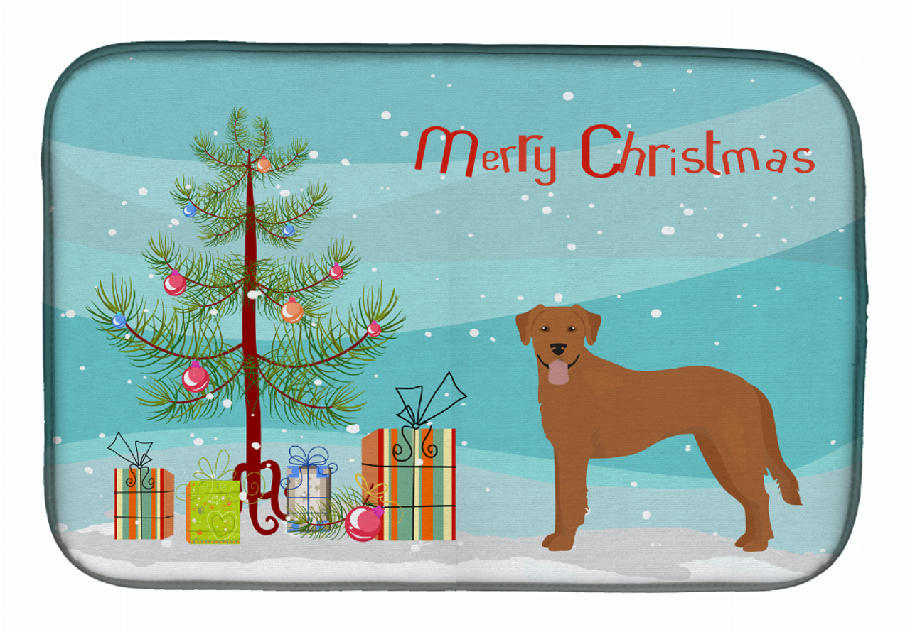 Dog Breed/Merry Christmas art Dish Drying Mat - S000213B001695P000531V000