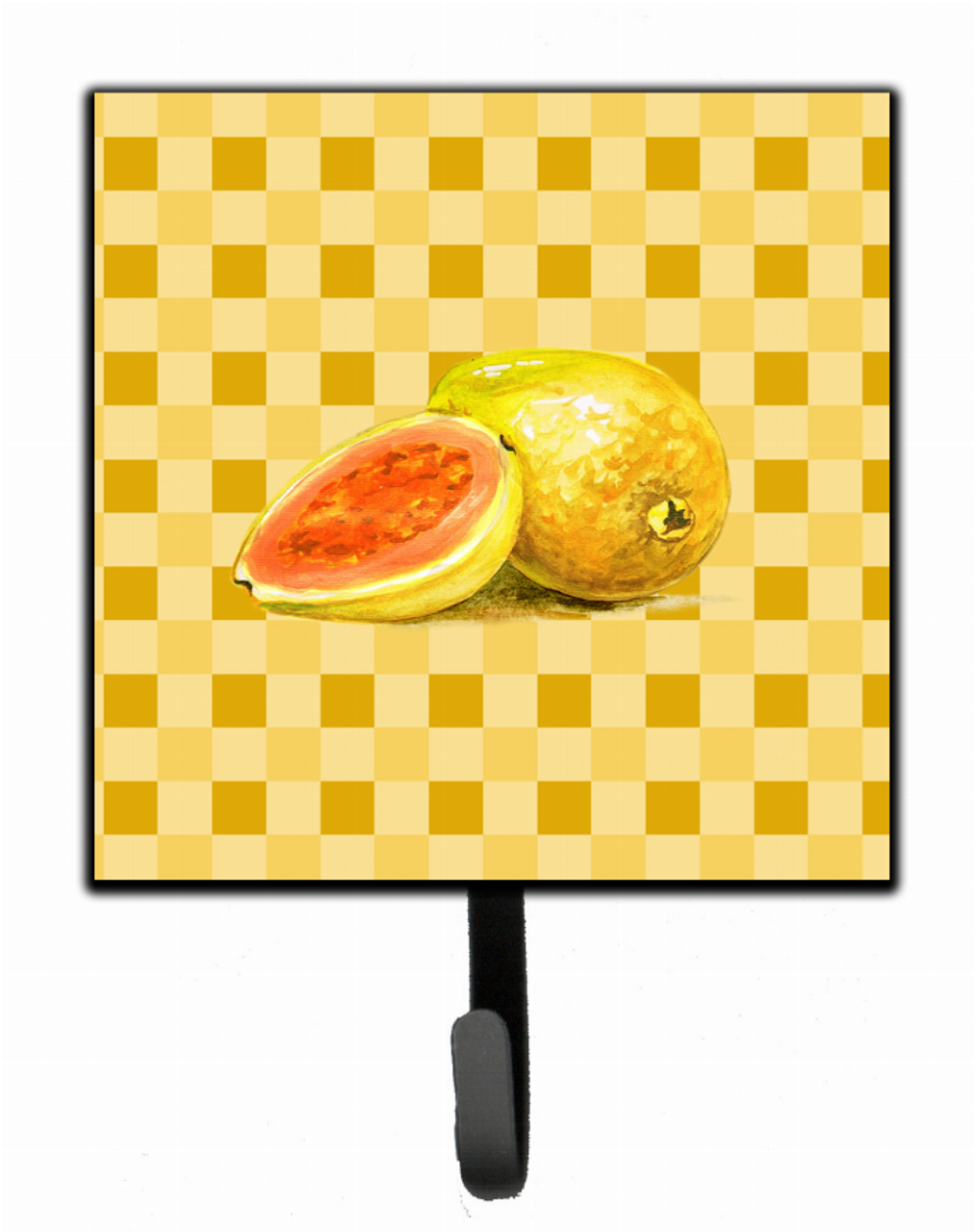 Guava Sliced and Whole on Basketweave Basketweave / Food Themed Leash or Key Holder