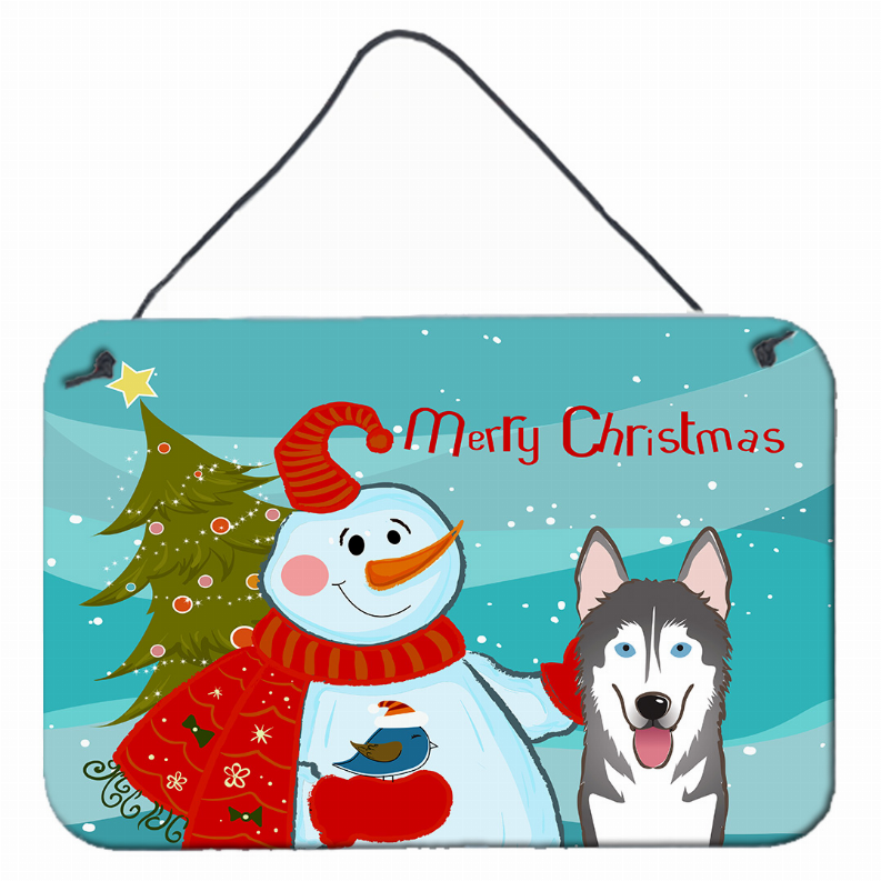 Snowman with Dog Art Wall or Door Hanging Prints - S000213B001695P057629V000