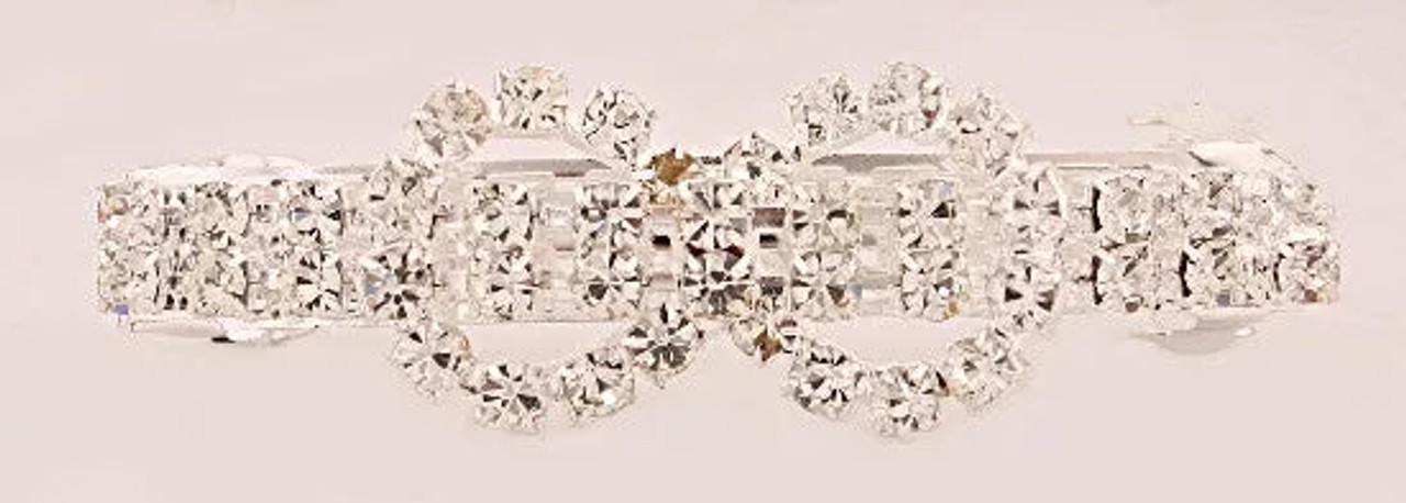 Automatic Barrette Bar Crystal Stone - 12121-595-04