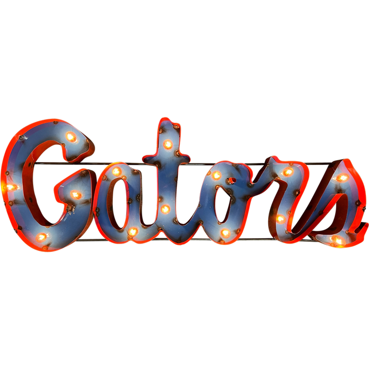 University of Florida "Gators" Lighted Recycled Metal Wall Decor