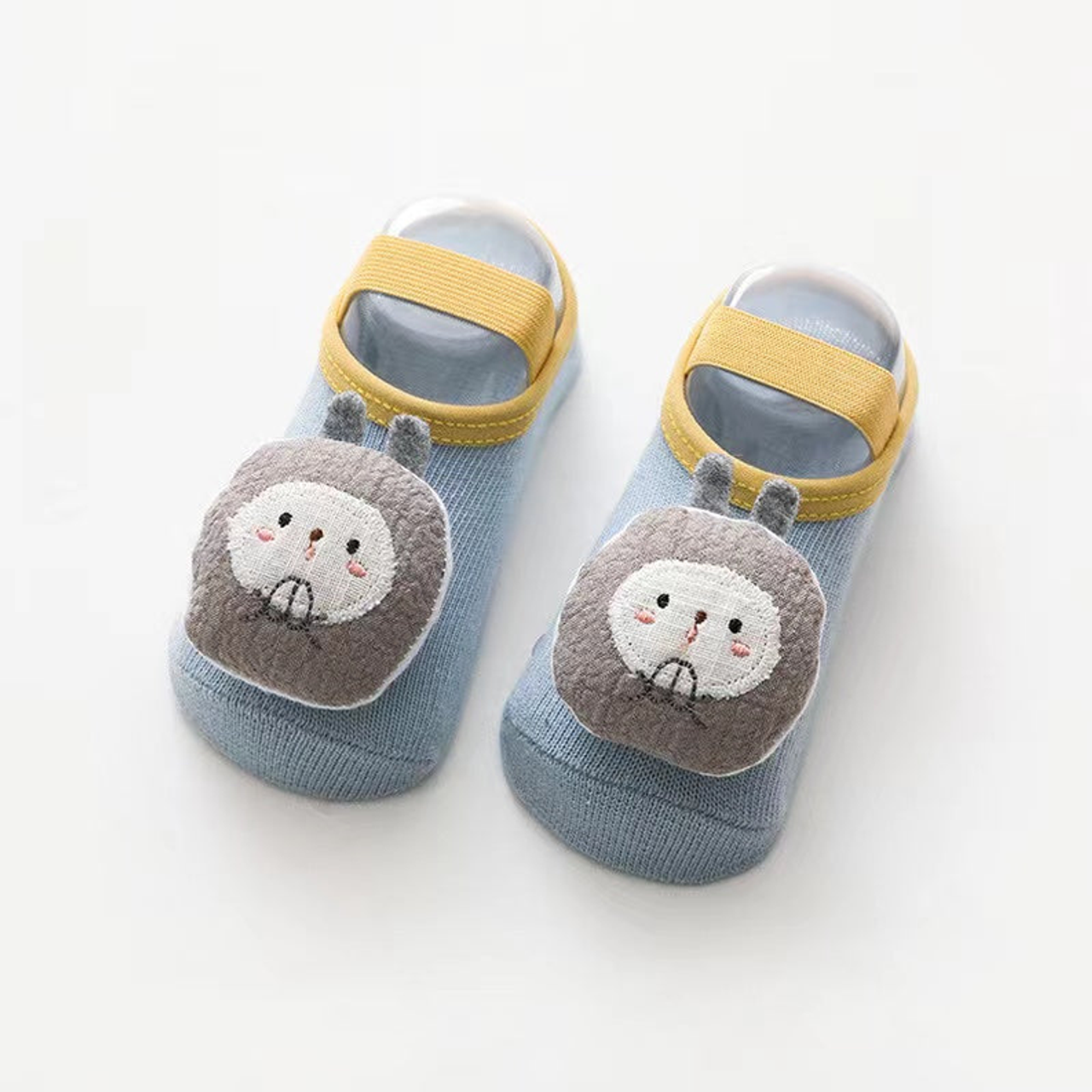 Baby 3D Cartoon Animal Patched Design Dispensing Non-Slip Lace-Up Socks Shoes - JM2204151459-1006