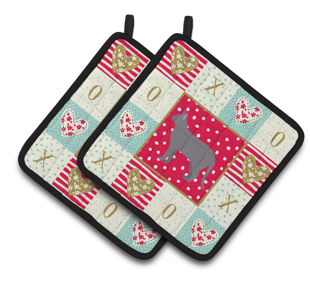 Cat XOXO Pair of Pot Holders - S000213B001695P009037V012