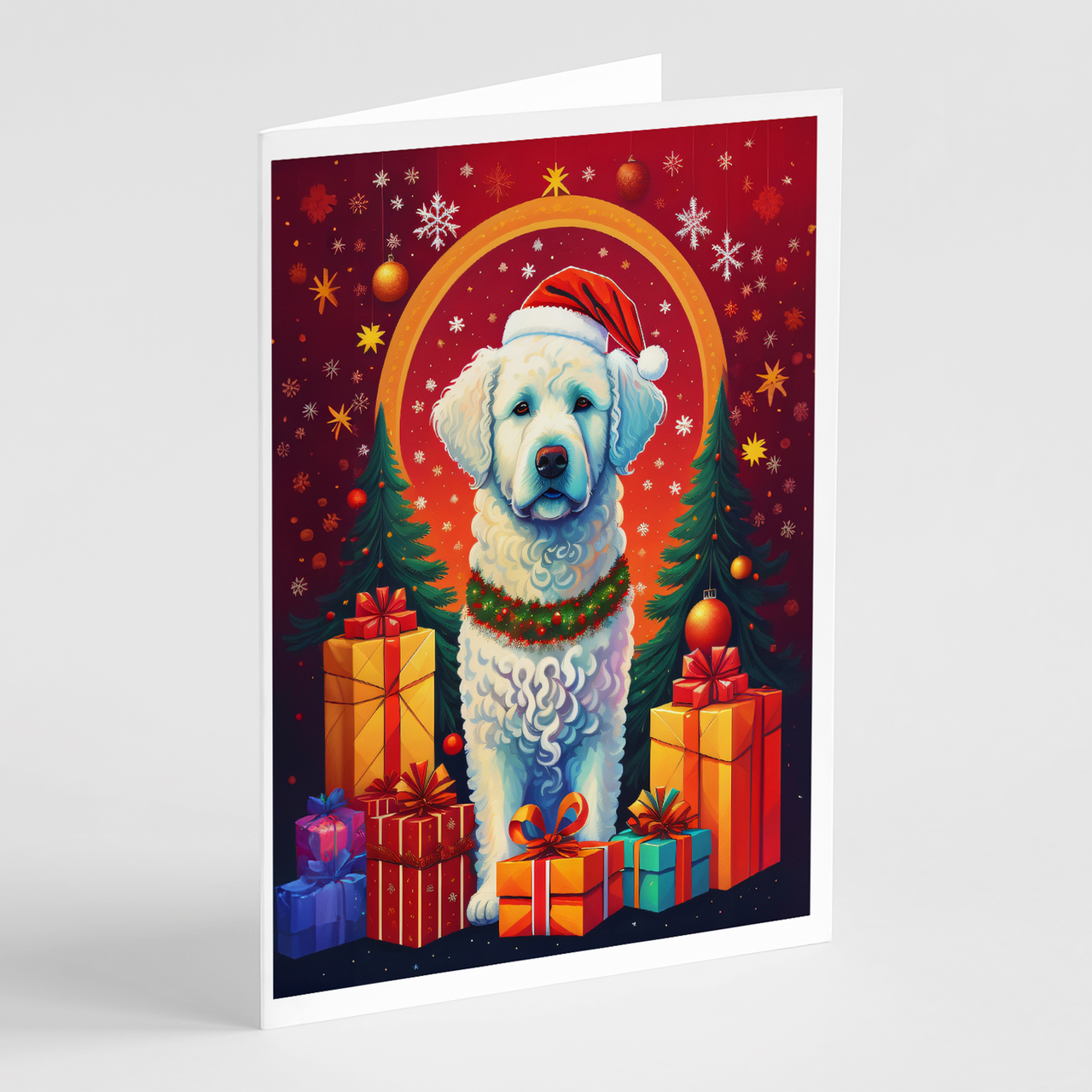 Kuvasz Holiday Christmas Greeting Cards Pack of 8