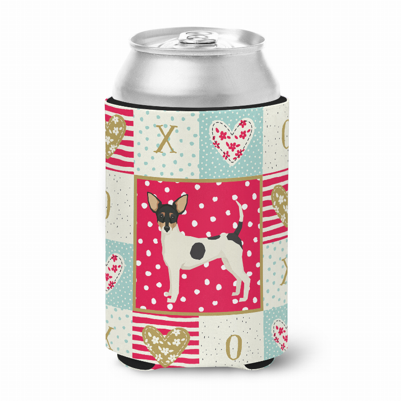 Patchwork Love with Dog Can or Bottle Hugger - CK5957CC