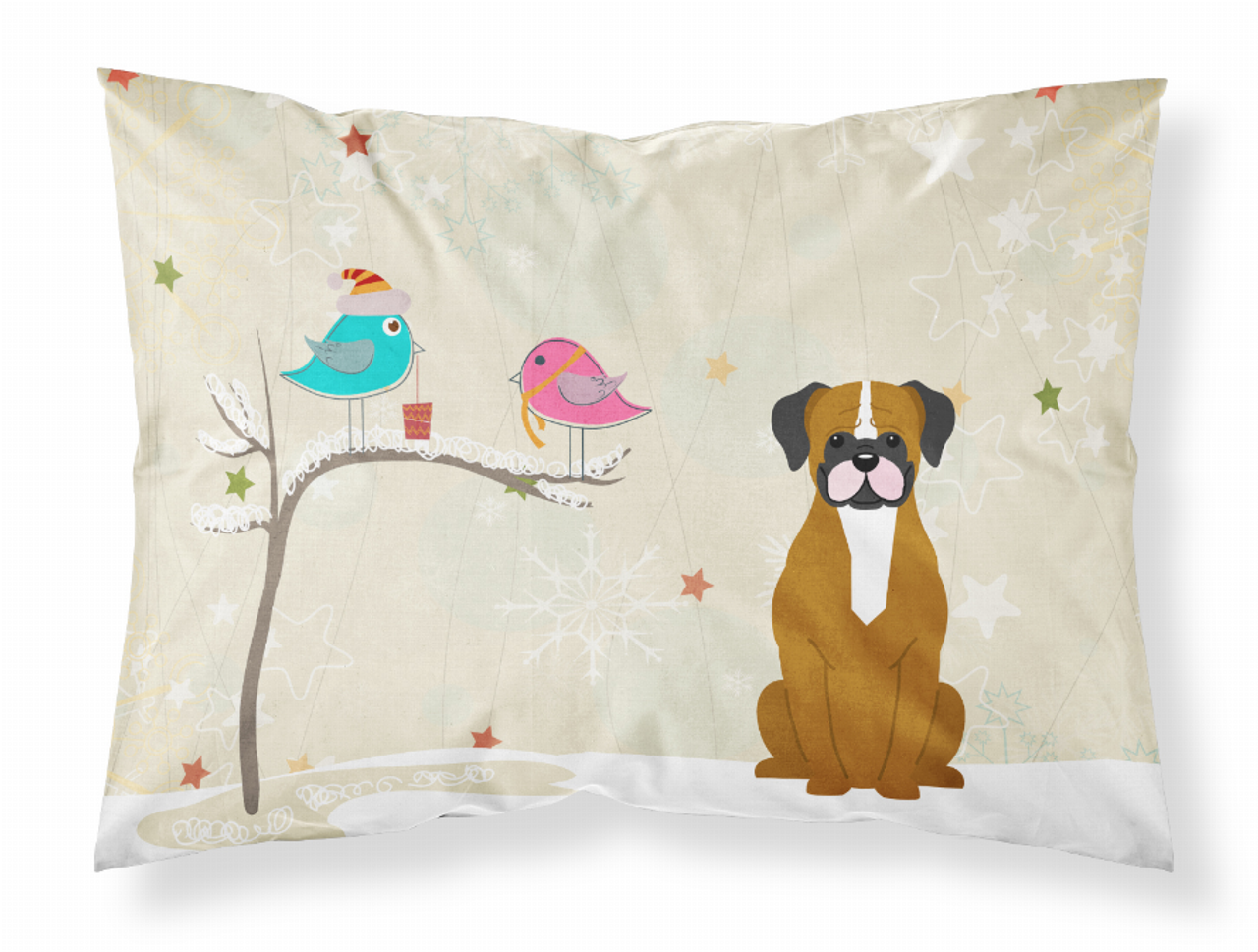 Christmas Presents between Friends Dog Fabric Standard Pillowcase - BB2588PILLOWCASE