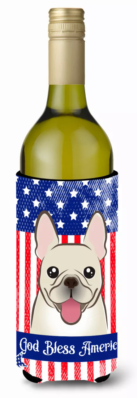 American Flag and Dog Wine Bottle Hugger - S000213B001695P062250V000