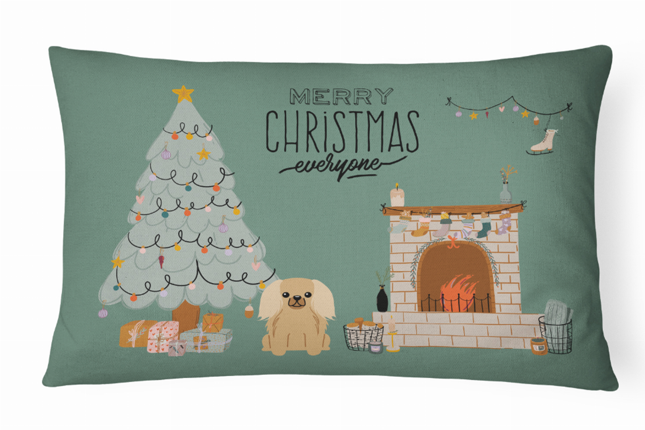 Christmas Everyone Dog Art Canvas Fabric Decorative Pillow - S000213B001695P020349V032