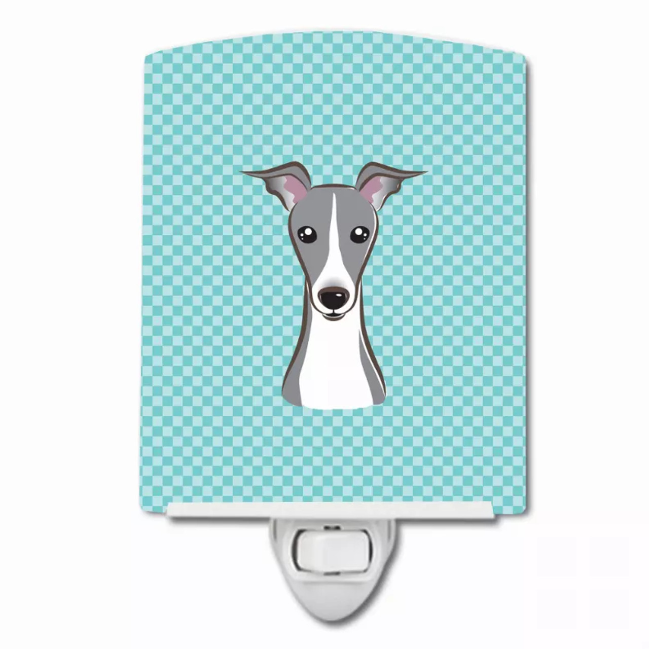 Checkerboard Design with Dog Ceramic Night Light - S000213B001695P098878V000