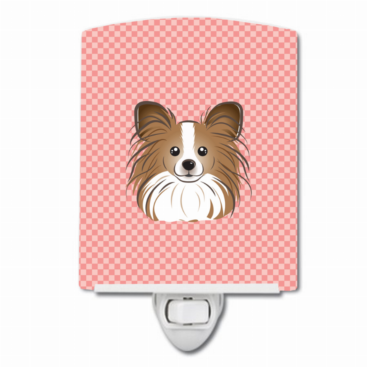 Checkerboard Design with Dog Ceramic Night Light - BB1248CNL