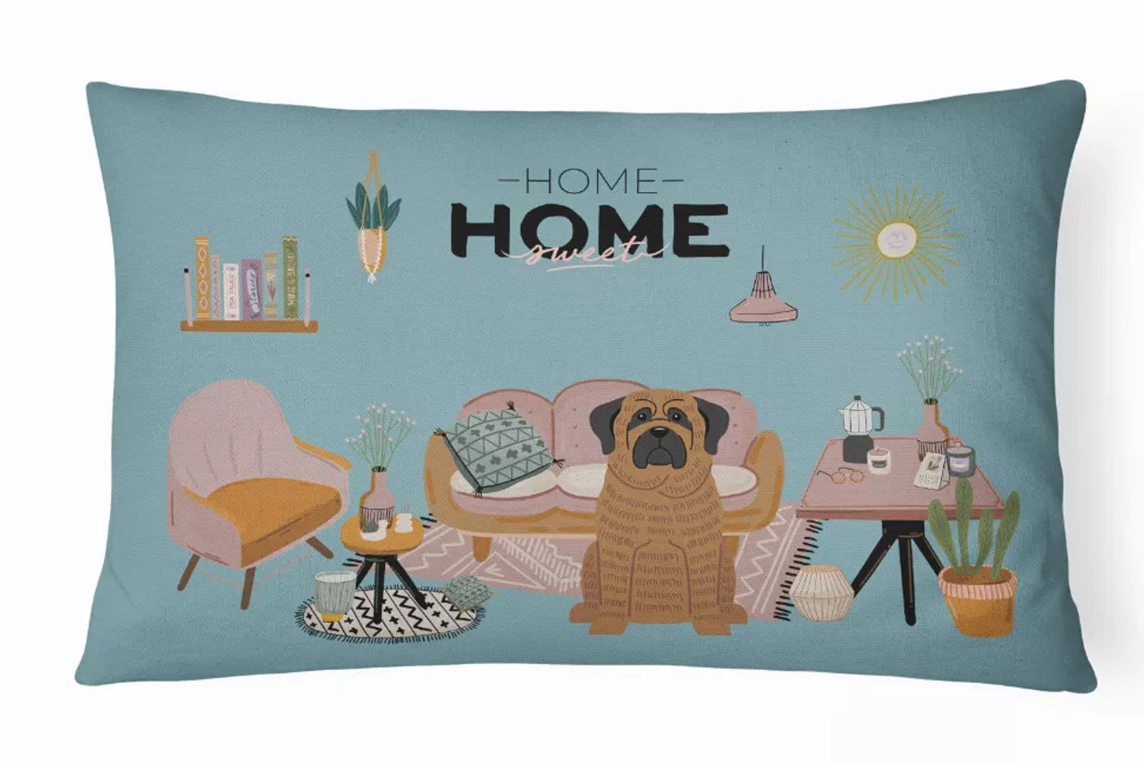 Sweet Home Dog Art Canvas Fabric Decorative Pillow - CK7860PW1216