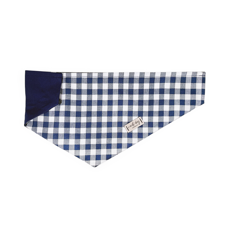 Buffalo Navy Check Oxford Plaid Over-the-collar Bandana - B002925P000036V008