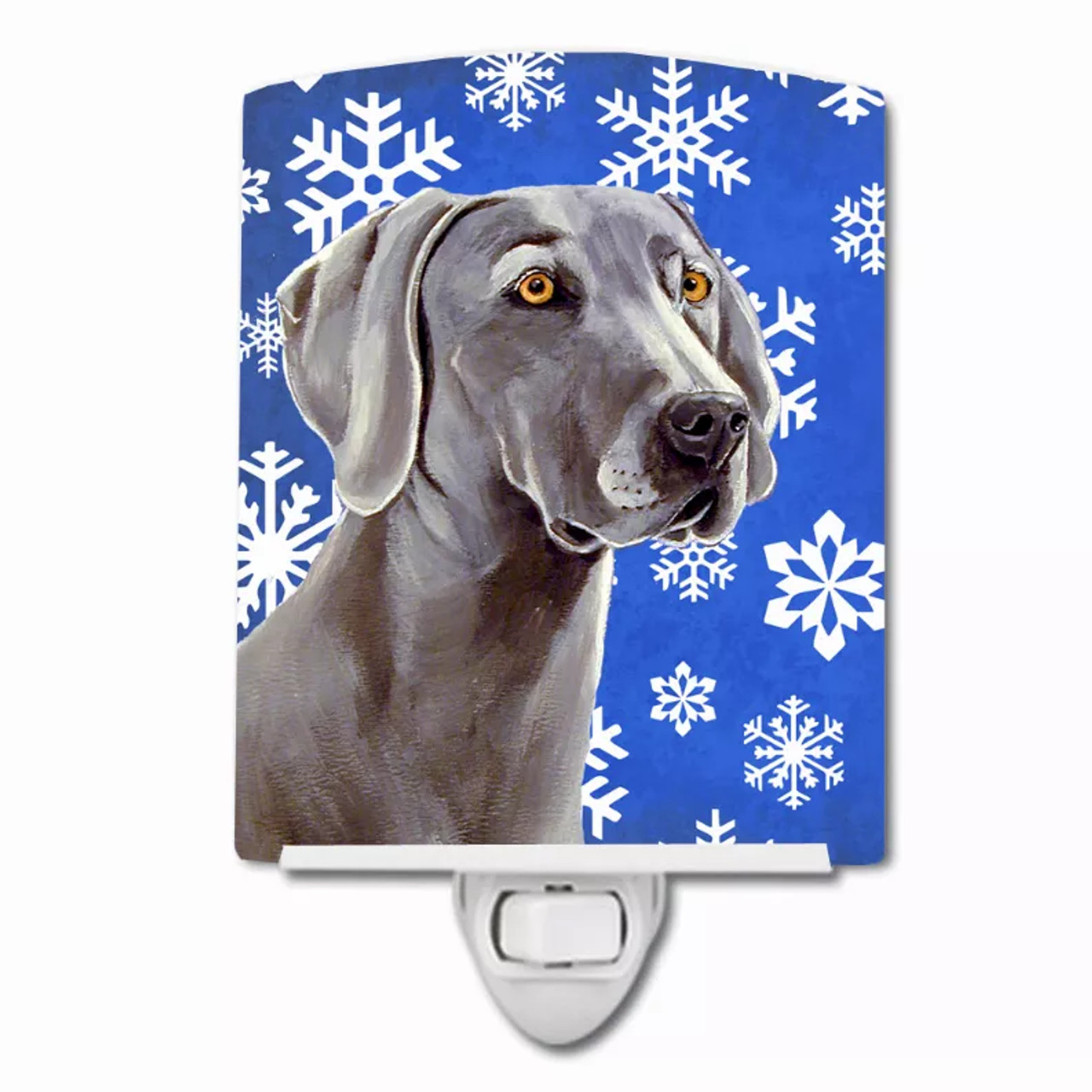 Snowflakes Holiday Dog Art Ceramic Night Light - S000213B001695P102850V000