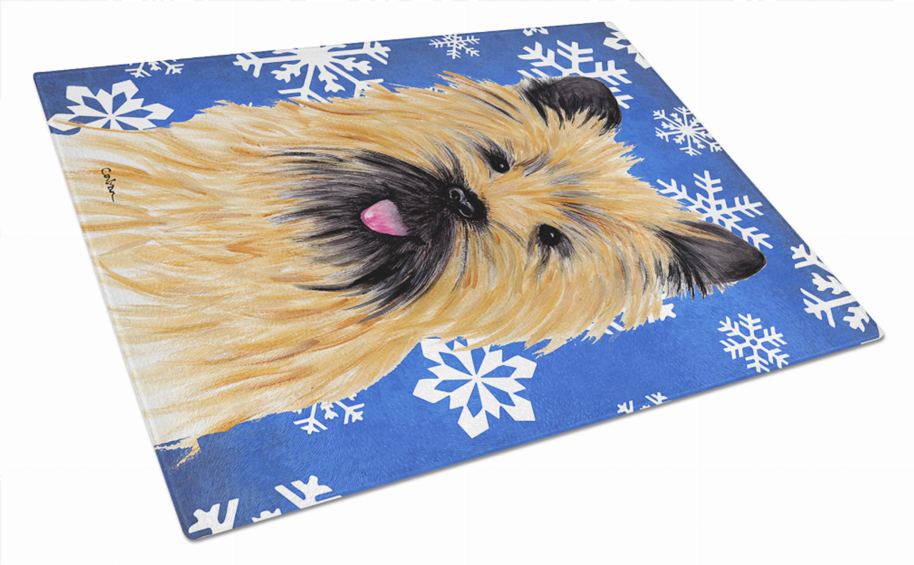 Christmas Design Dog Print Glass Cutting Board Large - SC9375LCB