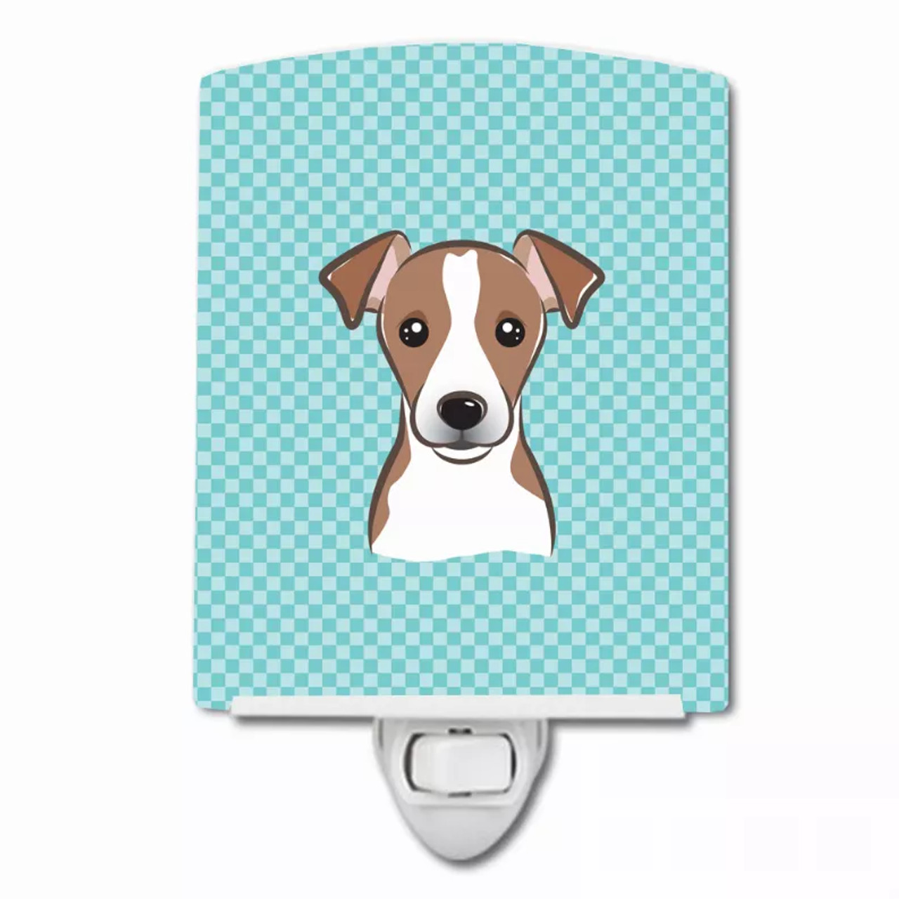 Checkerboard Design with Dog Ceramic Night Light - S000213B001695P098902V000