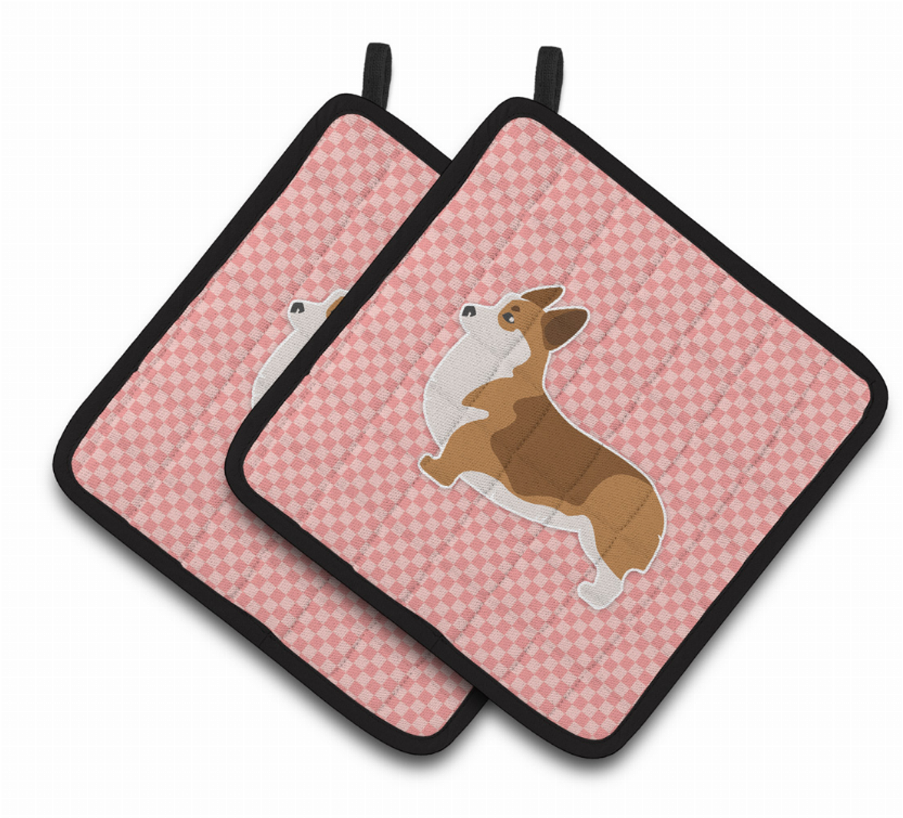 Dog Checkerboard Design Pair of Pot Holders - S000213B001695P074711V040