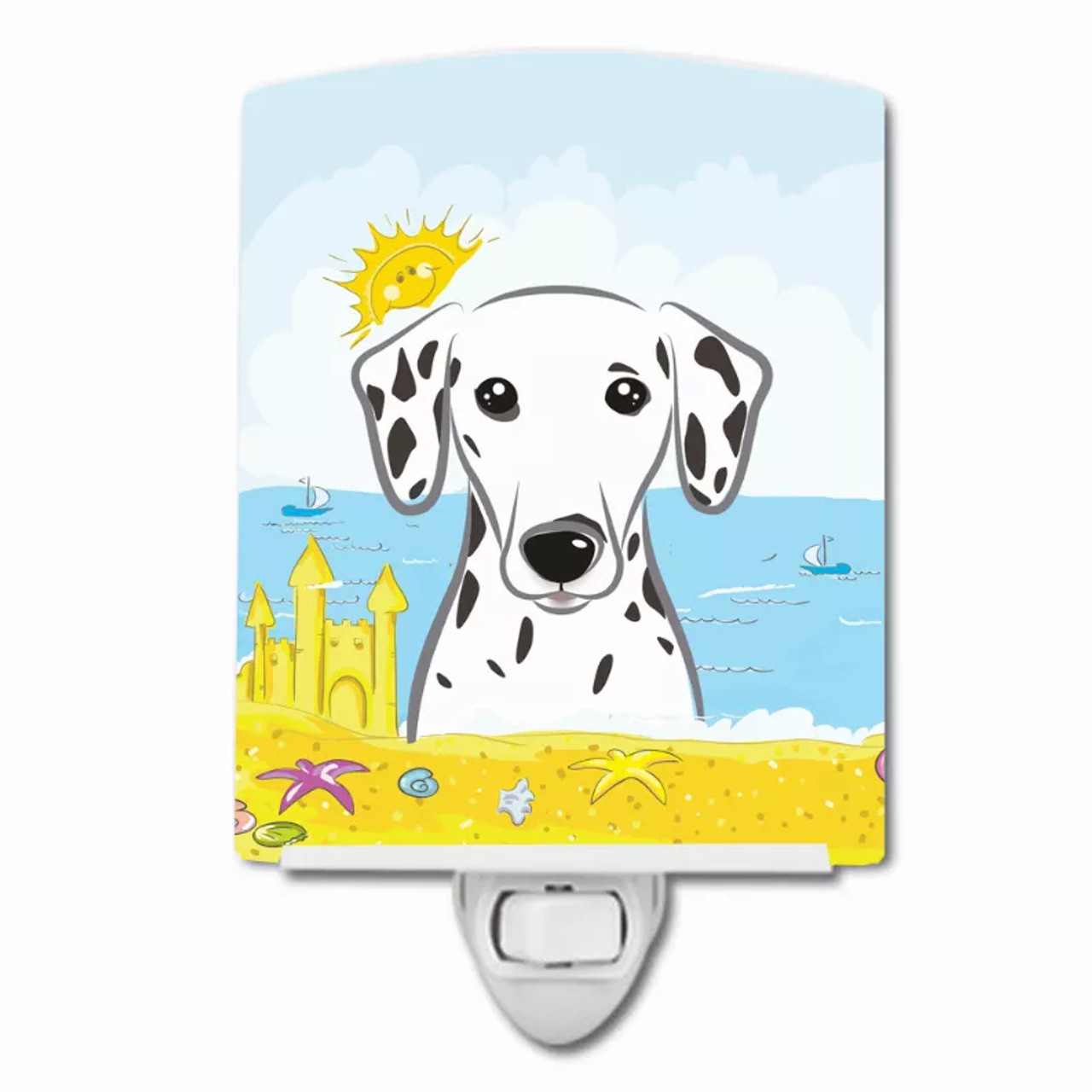 Summer Beach Design with Dog Ceramic Night Light - S000213B001695P099409V000