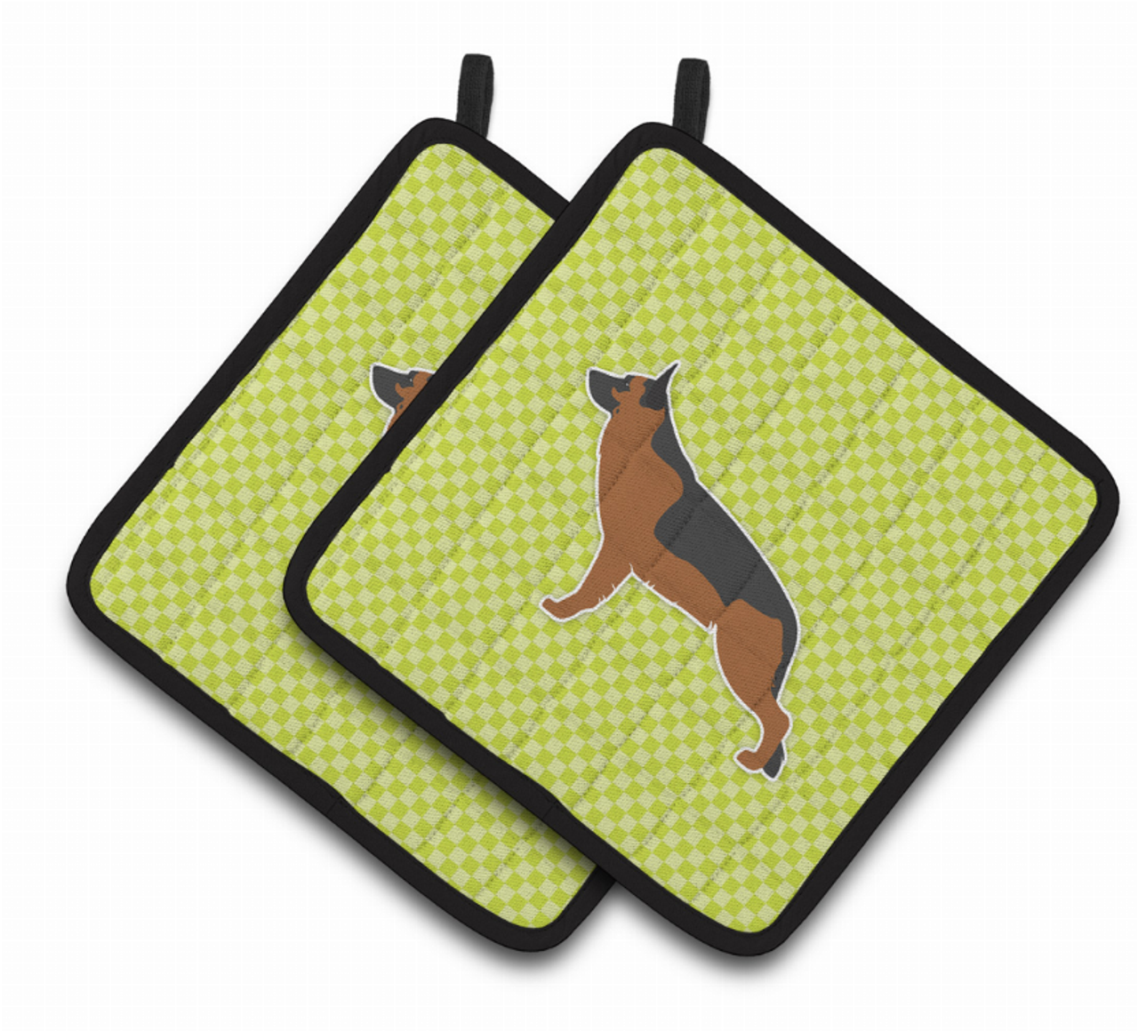 Dog Checkerboard Design Pair of Pot Holders - BB3824PTHD