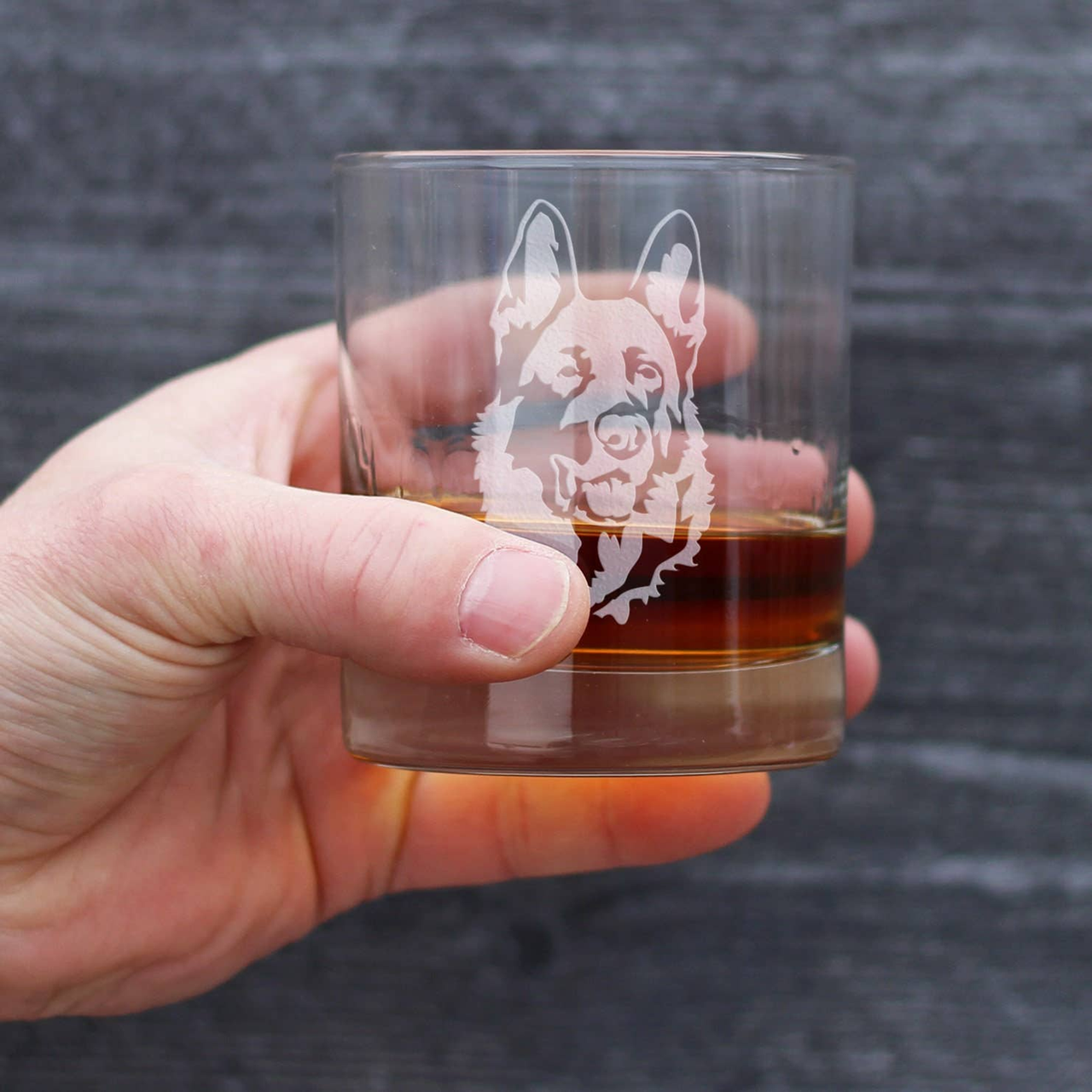 German Shepherd Whiskey Rocks Glass - Dog Gifts