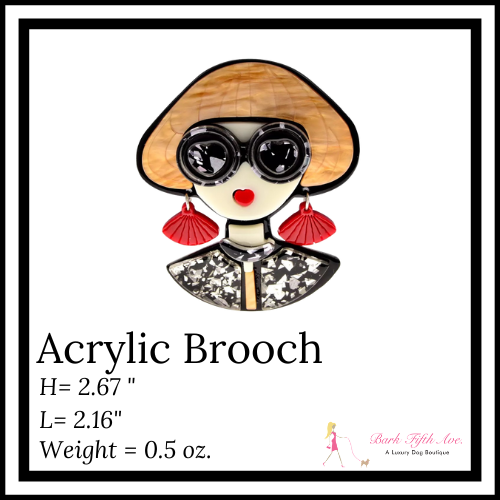 Acrylic Brooch So Vogue Dress - S002142B002493P000362V008