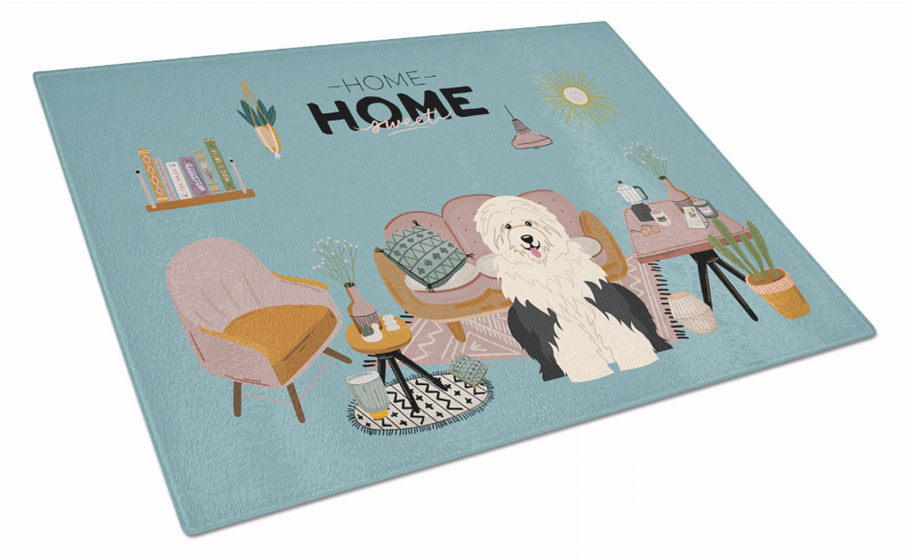 Sweet Home Dog Print Glass Cutting Board Large - S000213B001695P020204V021