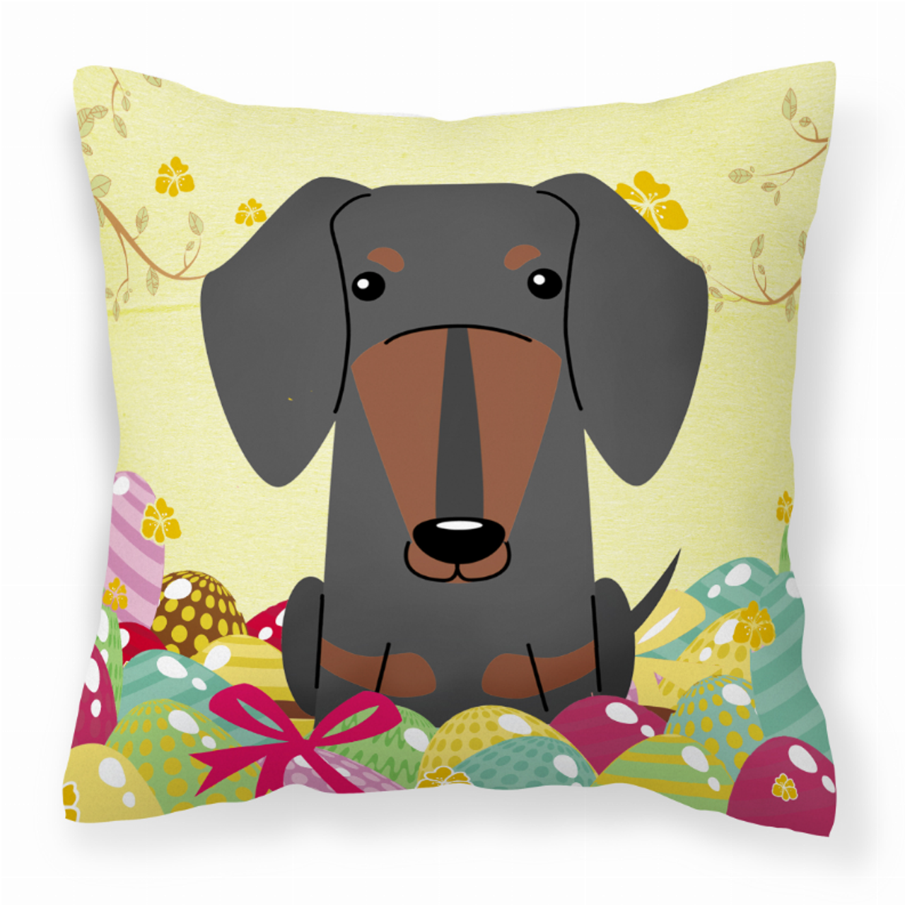 Easter Eggs Design Dog Art Fabric Decorative Pillow - BB6132PW1414