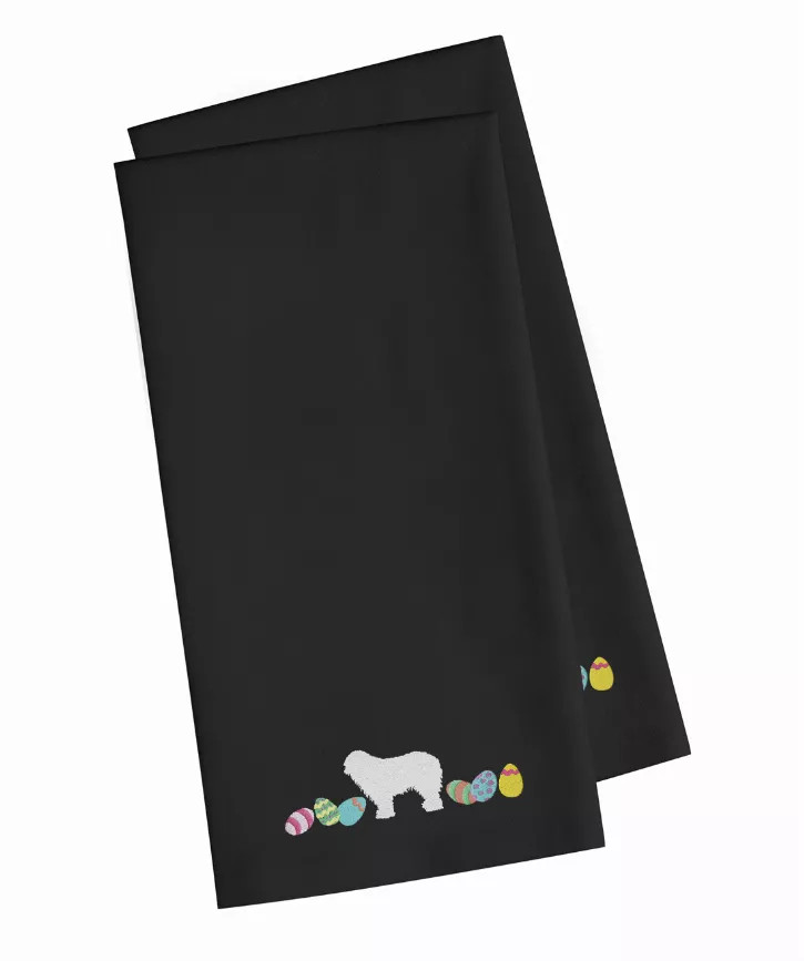 Easter Dog Design Embroidered Kitchen Towel Set of 2 - S000213B001695P114872V000