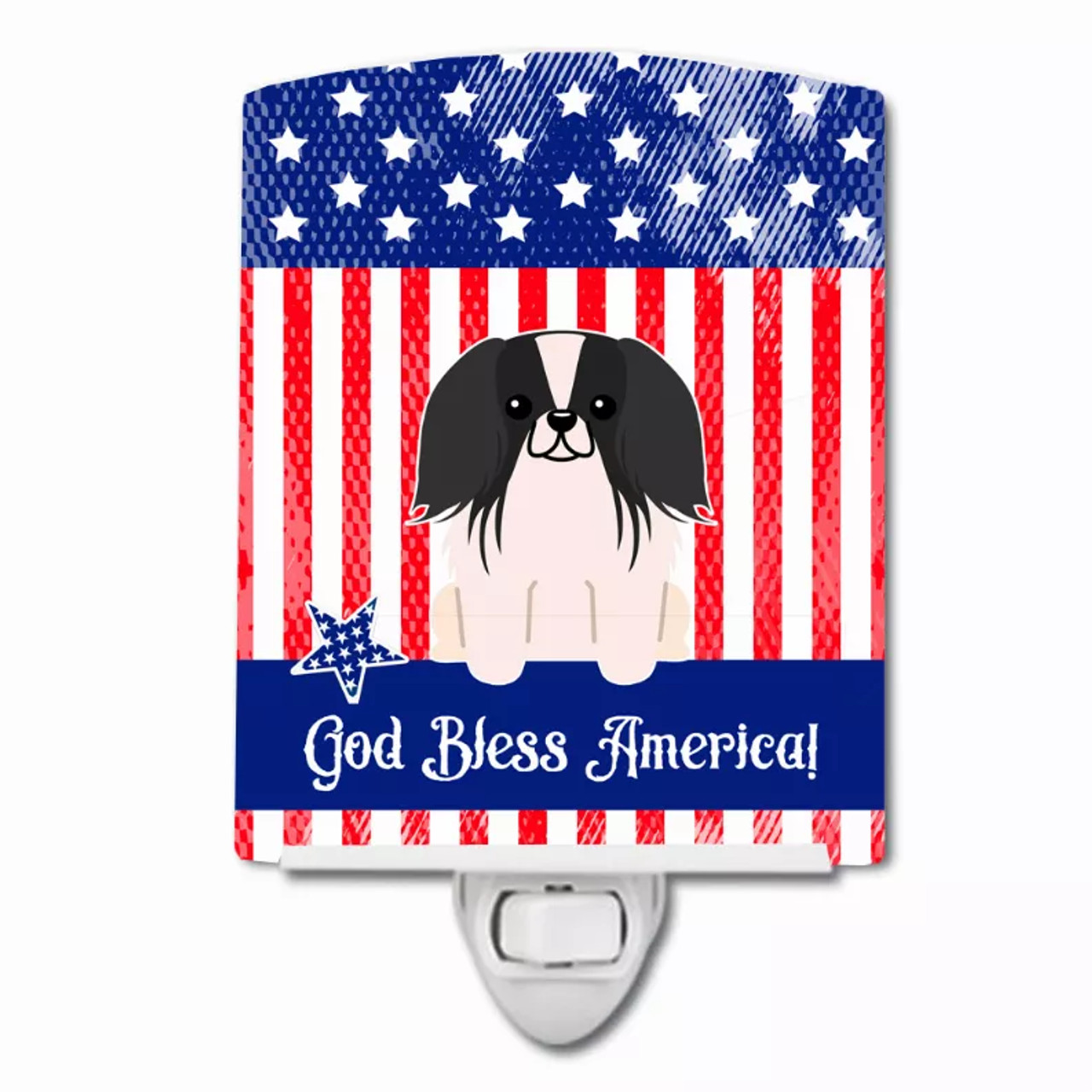 American Flag Design with Dog Ceramic Night Light - S000213B001695P099626V000