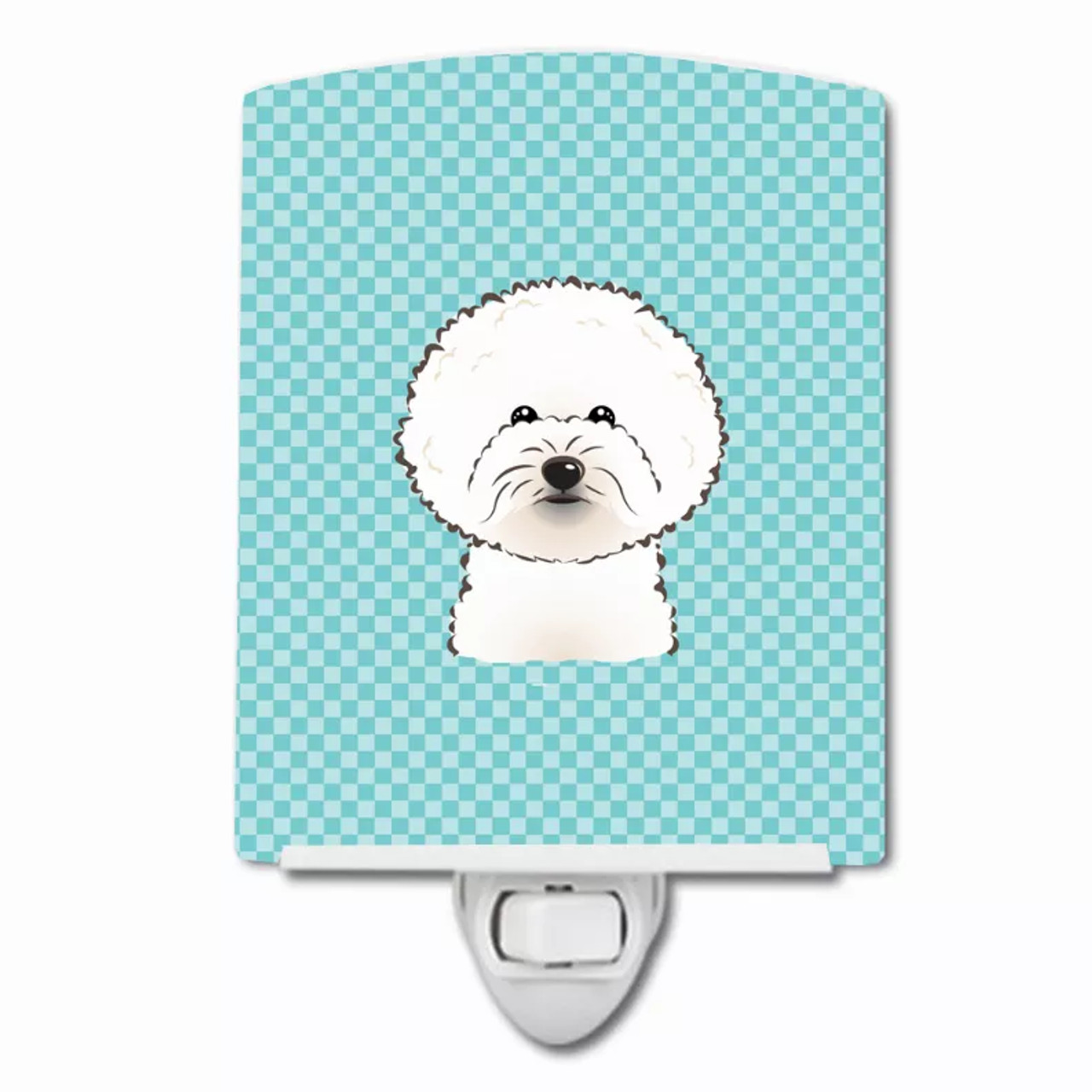 Checkerboard Design with Dog Ceramic Night Light - S000213B001695P098859V000