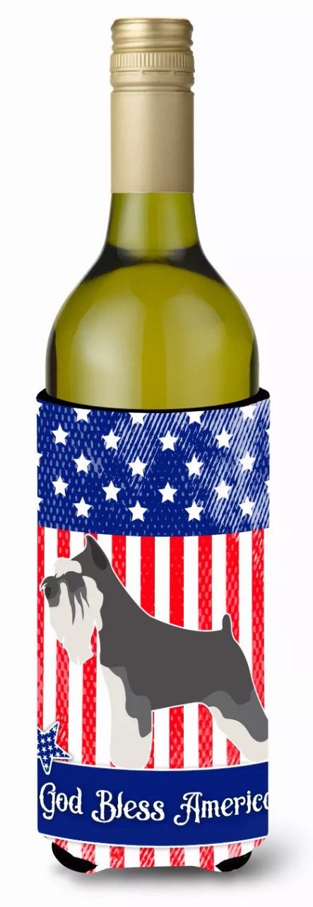 American Flag and Dog Wine Bottle Hugger - S000213B001695P097342V000