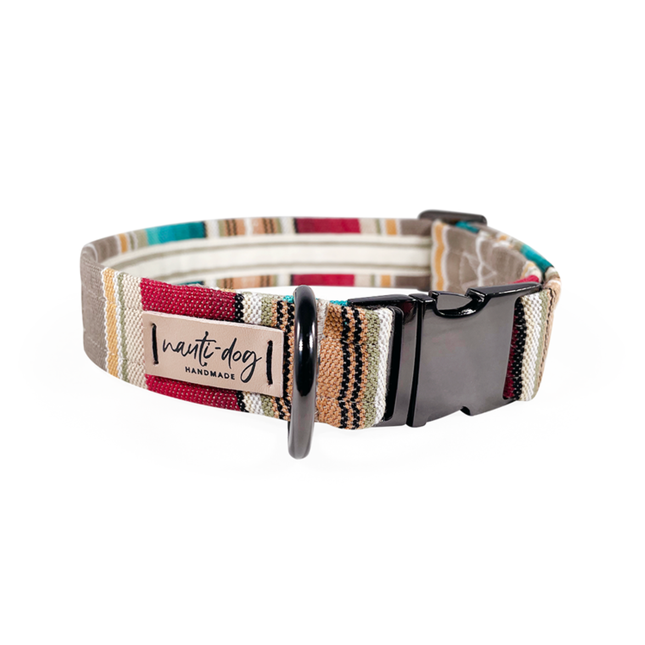 Serape Southwestern Woven Stripe Buckle & Martingale Dog Collar - S002793B002925P000088V056