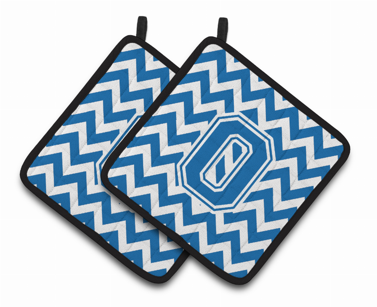 Monogram Chevron Pair of Pot Holders - CJ1056-OPTHD