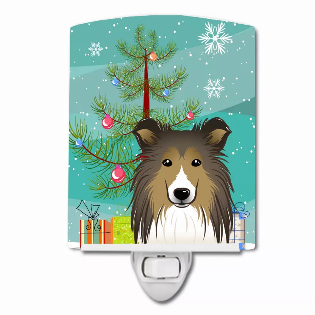 Christmas Tree and Dog Ceramic Night Light - S000213B001695P099069V000