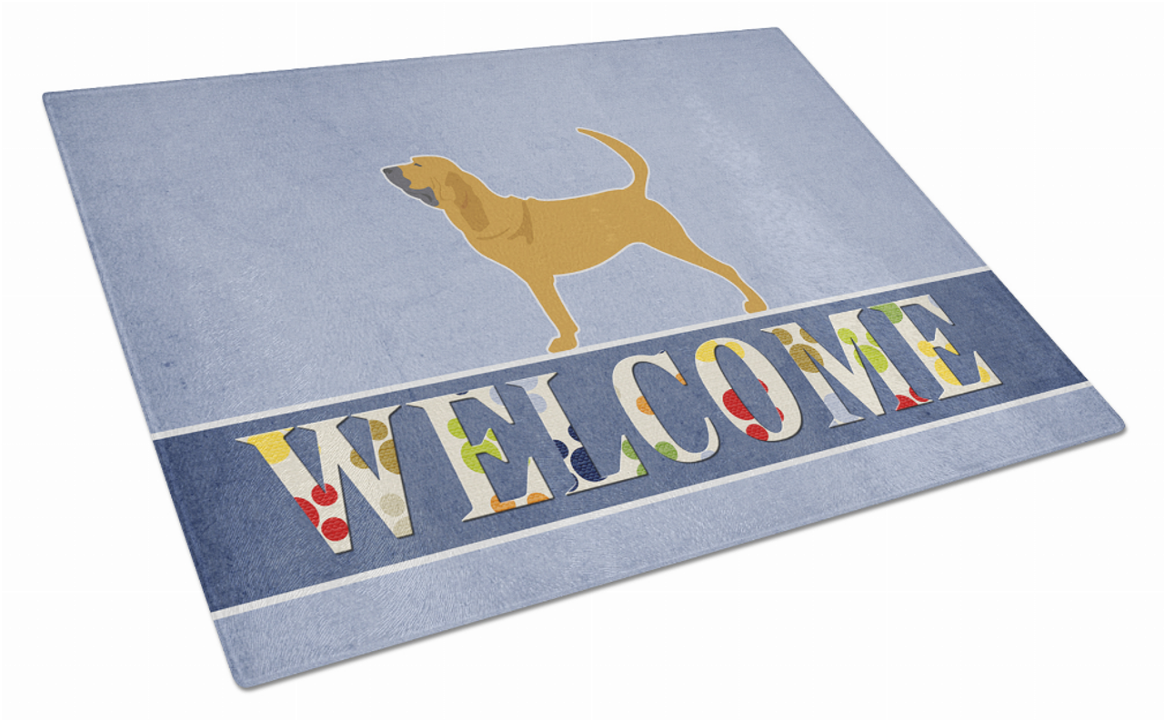 Welcome Dog Print Glass Cutting Board Large - BB5488LCB