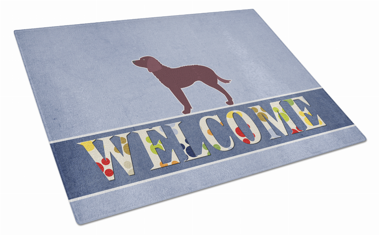 Welcome Dog Print Glass Cutting Board Large - S000213B001695P079710V006
